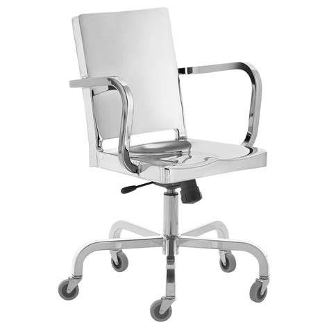Emeco Hudson Swivel Chair In Polished Aluminium By Philippe Starck For