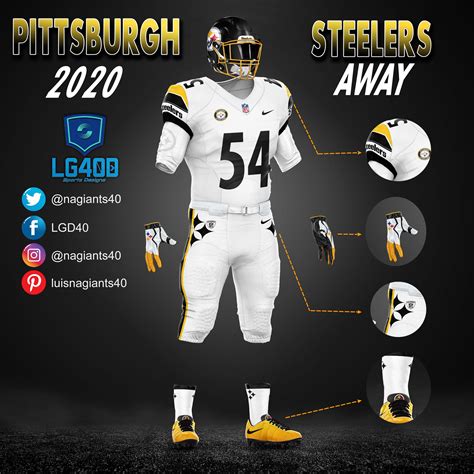 Pittsburgh Steelers Concept Away Uniform 2020 American Football