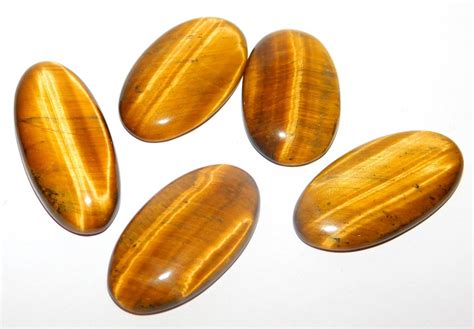 Beautiful Yellow Tiger Eye Cabochon Lot Natural Tiger Eye Etsy