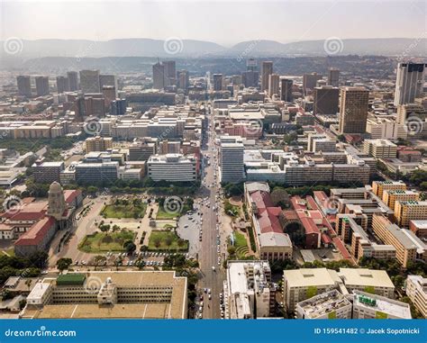 Aerial View Of Pretoria Downtown Capital City Of South Africa Stock