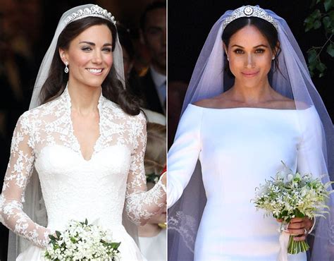 How meghan markle changed her engagement ring after royal wedding anniversary. Meghan Markle v Kate Middleton wedding veil: What was ...
