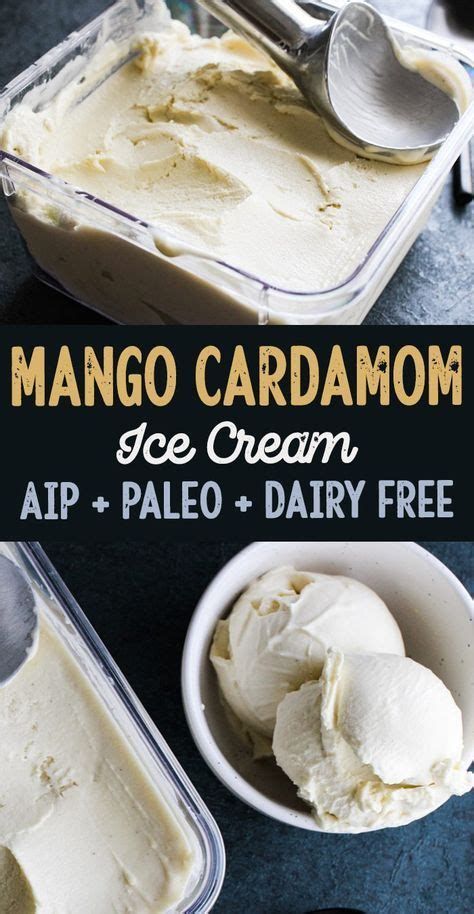 Mango Cardamom Ice Cream Paleo Dairy Free Aip Option Low Allergen