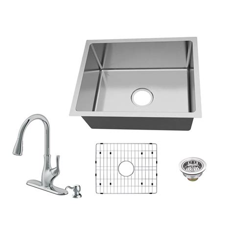 Glacier Bay All In One Undermount 18 Gauge Stainless Steel 23 In