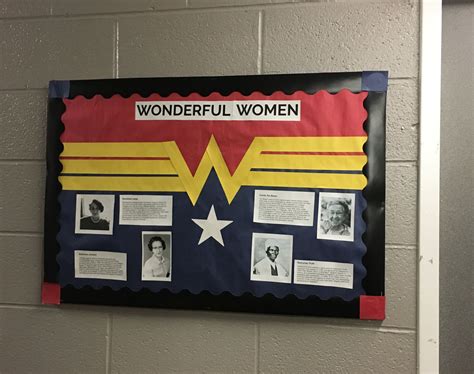 Ra Bulletin Board Wonder Woman Library Bulletin Board Ideas Women