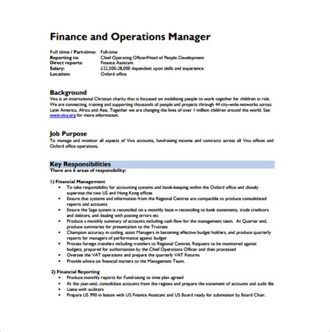 The critical responsibilities of a manager are only towards the employees. Operations Manager Report Template (1) - TEMPLATES EXAMPLE ...