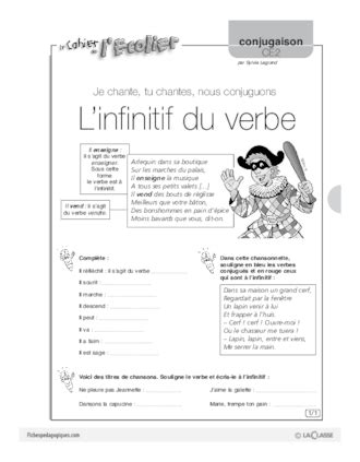 Infinitif Et Groupes De Verbes Ce Exercices A Imprimer Par Pass Images