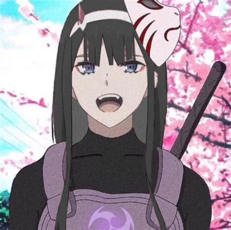 Zero Two With Long Black Hair And A Baseball Bat