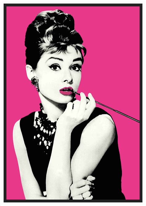 Retro Screen Goddess Audrey Hepburn Poster Various Sizes