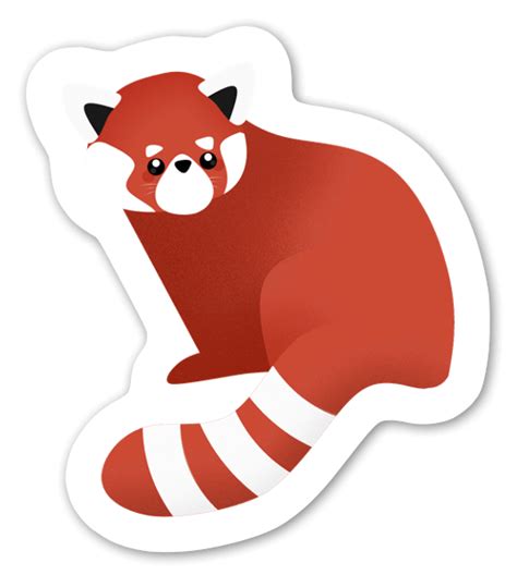 Buy Red Panda Die Cut Stickers Stickerapp