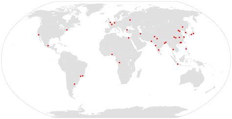 Map Of The Worlds Megacities With Over 10 Million People Map