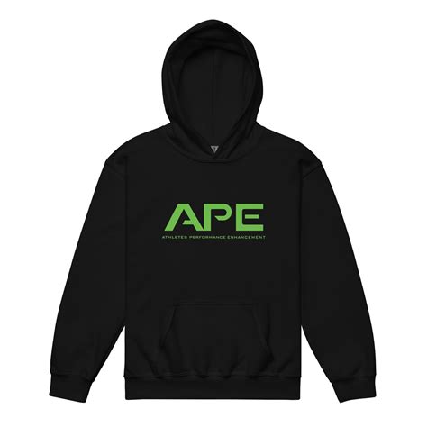 Ape Youth Hoodie Black Logo