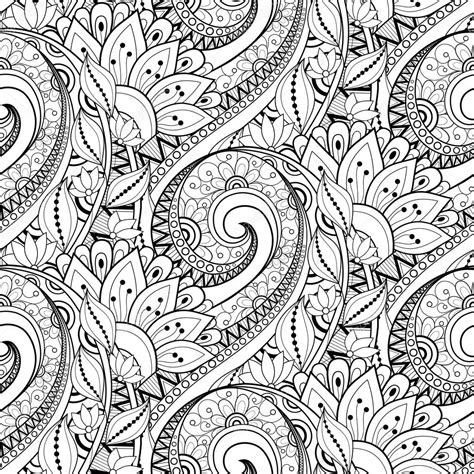 Abstract Seamless Monochrome Floral Pattern Stock Vector Image By