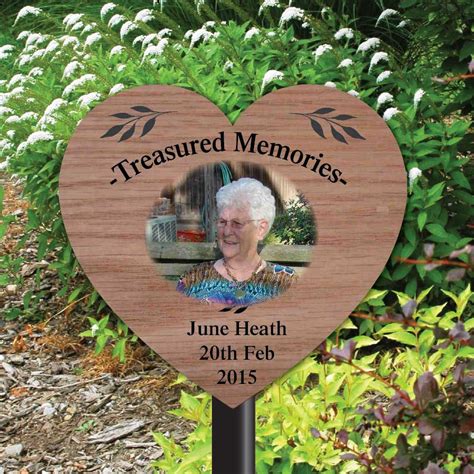 Jaf Graphics Outdoor Photo Heart Memorial Plaque