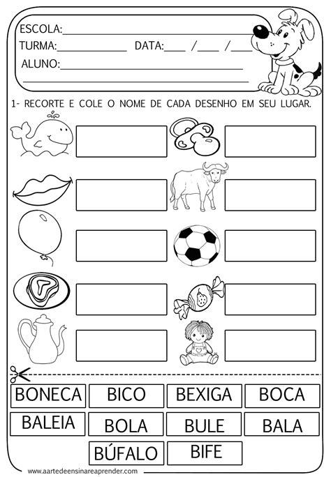 Atividades Família Silábica B