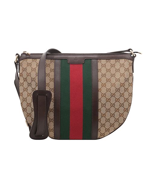 Gucci Vintage Web Gg Canvas Crossbody Bag Gucci La Doyenne