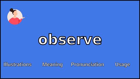 Observe Meaning And Pronunciation Youtube