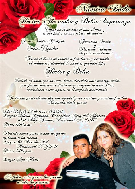 Invitación De Boda Elegante Y Novedosa Roja Con Rosas Rojas Y Anillos