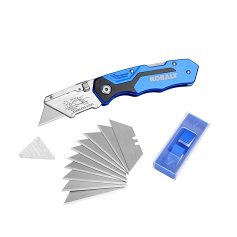 Kobalt Quick Change Folding Lockback Utility Knife 11 Blades New