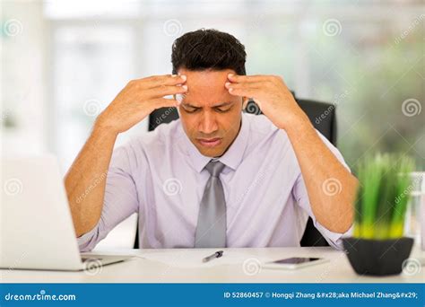 Overworked Businessman Stock Image Image Of Looking 52860457