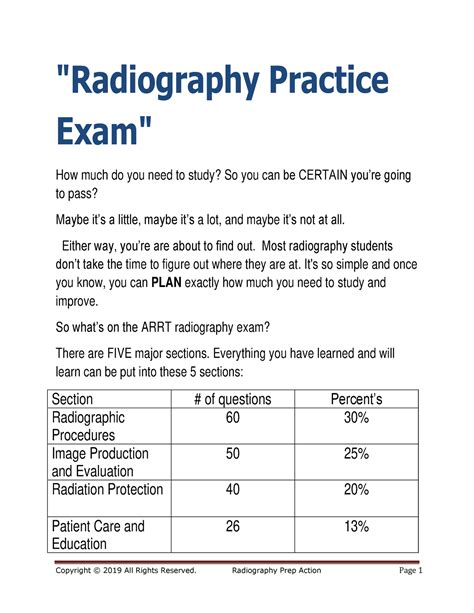 Free Radiography Test And The Arrt Wheel Radiography Practice Exam