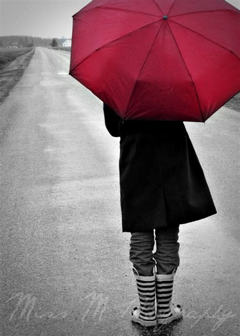 Red Umbrella Walking In Rain Photograph Home By Missmphotography