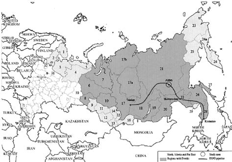 1 Map Of The North Siberia And Far East Of The Russian Federation