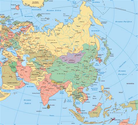 Mapa Politico Da Asia Edulearn