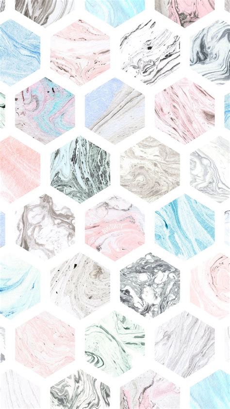 Marble Tiles With Different Colors And Patterns In The Shape Of