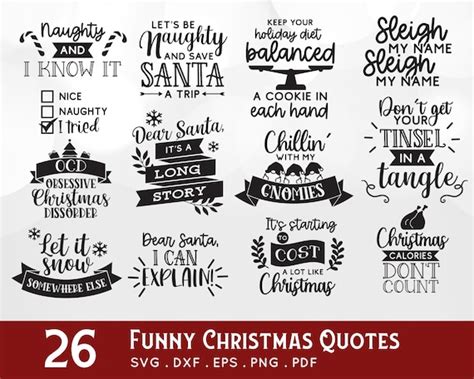 buy 4 get 50 off funny christmas quotes svg bundle dxf eps etsy uk