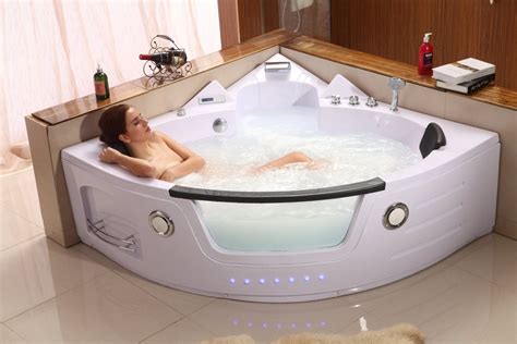 2 person hydrotherapy computerized massage indoor whirlpool jetted bathtub hot tub 050a white