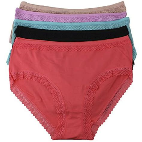 Bogo Brands Womens Plus Size Sexy Lace Panties 5 Pack Assorted