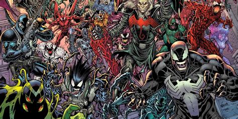 Venom Every Symbiote On Marvels King In Black Cover Cooncel