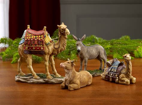 Three Kings Nativity Animals 4pc Set Order Today