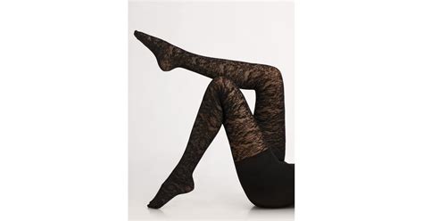 Lyst Spanx Floral Lace Tights In Black
