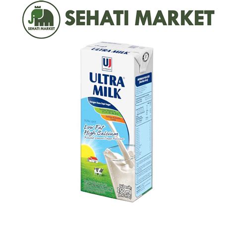 Ultra Milk Susu Uht Low Fat Rasa Plain 250ml Lazada Indonesia