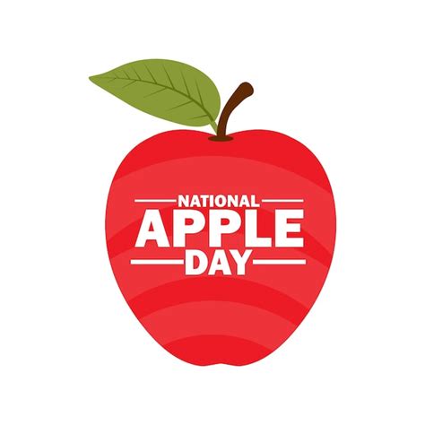 Premium Vector National Apple Day Holiday Concept Template For