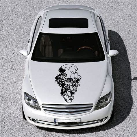 car hood vinyl sticker decals graphics design art skull monster tattoo sv4829