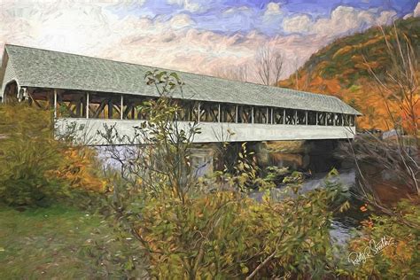 Stark Covered Bridge In Stark New Hampshire Digital Art By Rusty R Smith