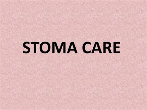 Ppt Stoma Care Powerpoint Presentation Free Download Id6893986