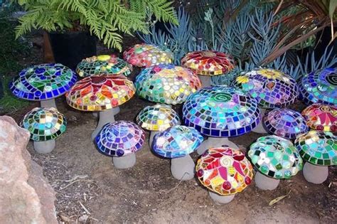 Enhance Your Garden With Stunning Diy Concrete Mushroom With Lights