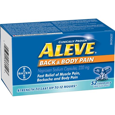 Aleve Back And Body Liquid Gels 220mg 52s London Drugs
