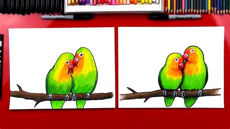 Collection by anaya gupta • last updated 2 weeks ago. How To Draw Lovebirds - Art For Kids Hub