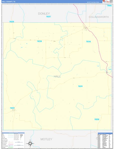 Hall County Tx Zip Code Maps Basic