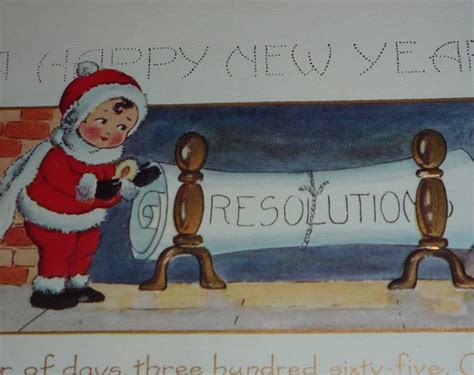 Nimble Nick In Santa Suit With New Year Resolution Antique Whitney Made
