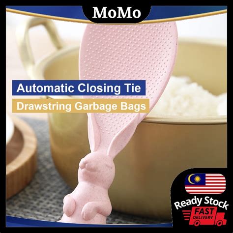 Momo Rice Spoon Non Stick Rice Scoop Rabbit Cute Design Stand Mount