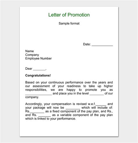 26 Job Promotion Letters 100 Free Templates Doc Formats