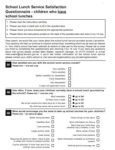 How to present your questions? 9+ Food Survey Questionnaire Templates in PDF | MS Word ...