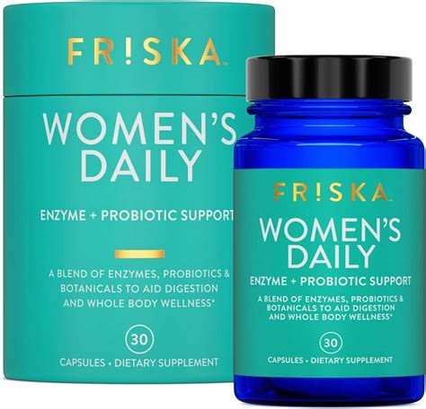 Friska Womens Daily Suplemento De Enzimas Digestivas E Probióticos Suporte Natural Para A