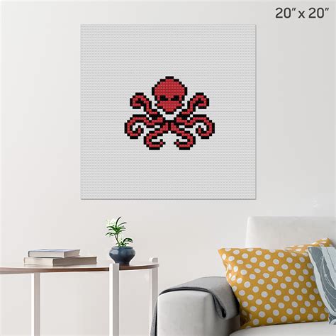 Hydra Pixel Art Wall Poster Build Your Own With Bricks Brik