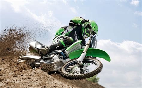Motocross, sport, motorcycle, vehicle, tree, transportation. Kawasaki Motocross Wallpapers | HD Wallpapers | ID #258